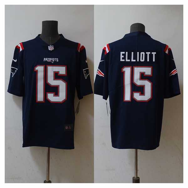 Men's New England Patriots #15 Ezekiel Elliott Navy Vapor Untouchable Stitched Jersey